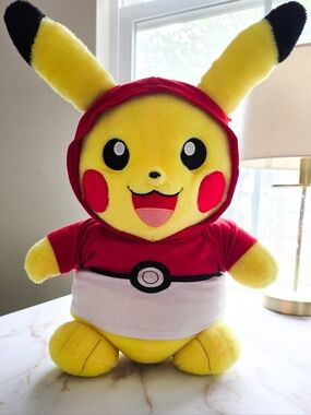 Build-A-Bear Pokemon Pikachu Plush with Red Poke Ball Hoodie 2016